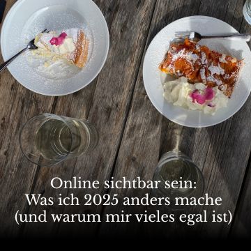 Blog Marillenkuchen und Käsesahnetorte auf Teller mit Titel Blogartikel