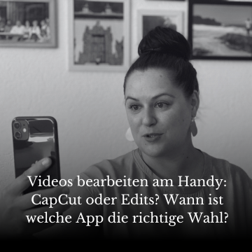 Blog Frau mit Smartphone. Text: Titel Blogartikel