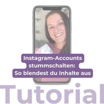 Bild von Frau im Smartphone mit Text